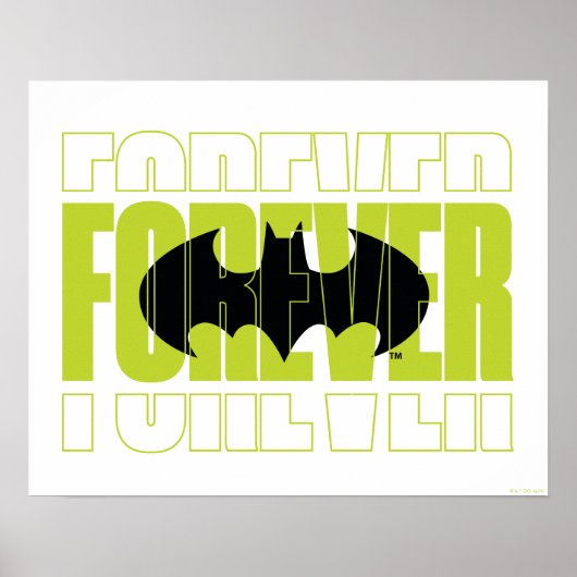 Forever Batman Typografie Symbool Grafisch Poster (Voorkant)