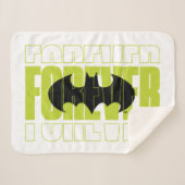 Forever Batman Typografie Symbool Grafisch Sherpa Deken (Voorkant (horizontaal))