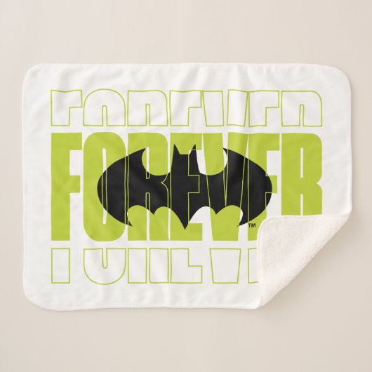 Forever Batman Typografie Symbool Grafisch Sherpa Deken (Voorkant (horizontaal))