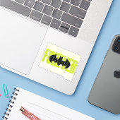 Forever Batman Typografie Symbool Grafisch Sticker (Laptop met iPhone)
