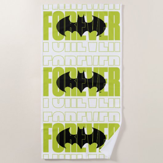 Forever Batman Typografie Symbool Grafisch Strandlaken (Voorkant)