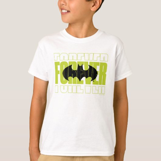 Forever Batman Typografie Symbool Grafisch T-shirt (Voorkant)