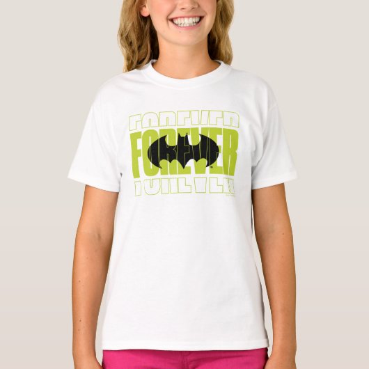 Forever Batman Typografie Symbool Grafisch T-shirt (Voorkant)