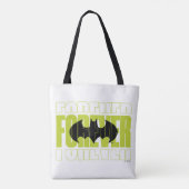 Forever Batman Typografie Symbool Grafisch Tote Bag (Achterkant)
