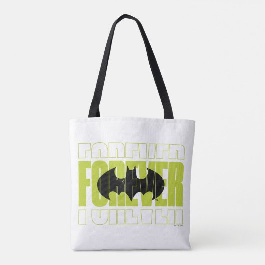 Forever Batman Typografie Symbool Grafisch Tote Bag (Achterkant)