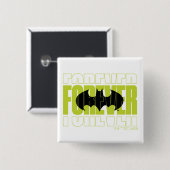 Forever Batman Typografie Symbool Grafisch Vierkante Button 5,1 Cm (Voorkant /achterkant)