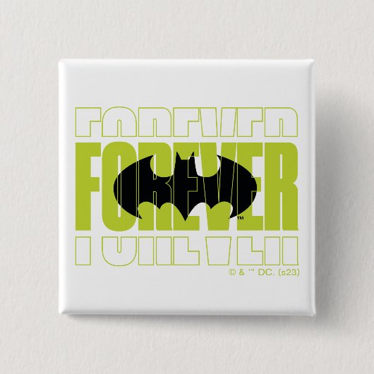Forever Batman Typografie Symbool Grafisch Vierkante Button 5,1 Cm (Voorkant)