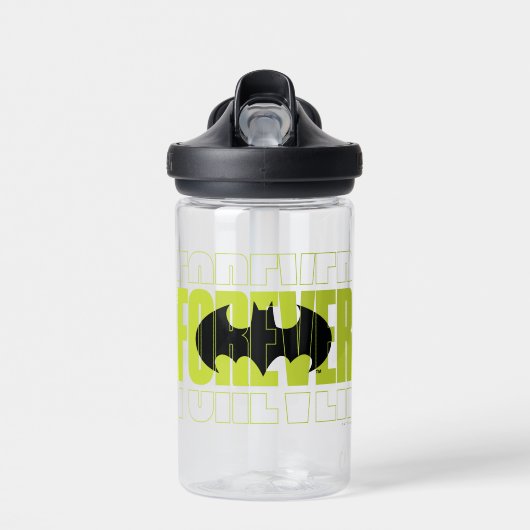 Forever Batman Typografie Symbool Grafisch Waterfles (Voorkant)