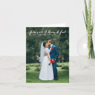 Forever bedankt, met een briefje Verticaal bedankt