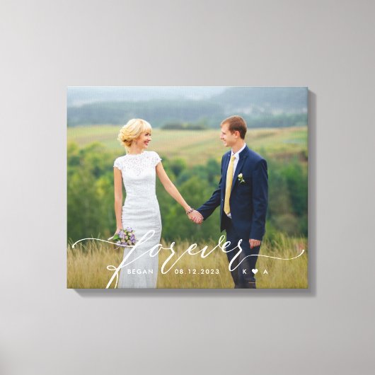 Forever Began Persoonlijke Foto Verpakt Canvas (Voorkant)