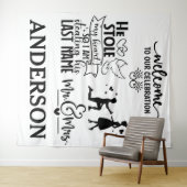 Forever Begins Here - Wedding Day Welkom Achtergro Wandkleed (In Situ (horizontaal))