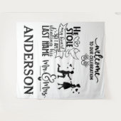 Forever Begins Here - Wedding Day Welkom Achtergro Wandkleed (Voorkant (horizontaal))