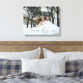 Forever Begins Nu Bruiloft Gift Passen getrouwd Fo Canvas Afdruk (Insitu (Slaapkamer))