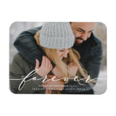 Forever Begins Save the Date Photo Magnet Magneet (Horizontaal)