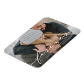 Forever Begins Save the Date Photo Magnet Magneet (Linkerzijde)
