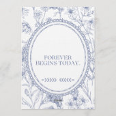 Forever Begins Today Wedding Invitation  Kaart (Achterkant)