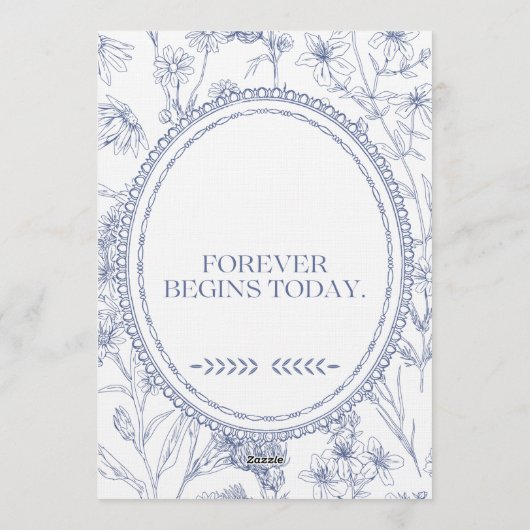 Forever Begins Today Wedding Invitation Kaart (Achterkant)