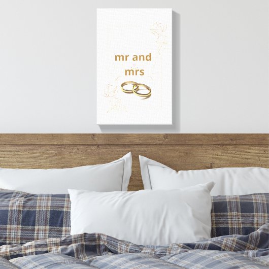 Forever Begins Today - Wedding Wall Art Canvas Afdruk (Insitu (Slaapkamer))