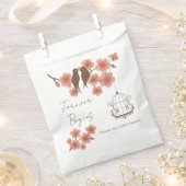 Forever Begins Wedding Favor Gift Bag with Lovebir Bedankzakje (Geknipt)