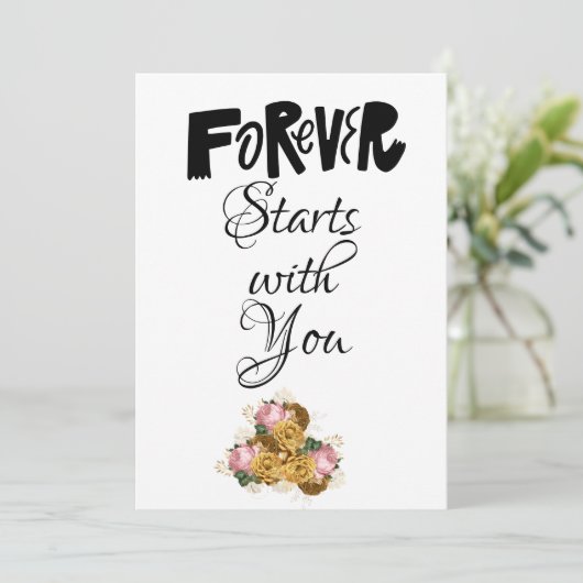 Forever begint bij je Kaart (Staand voorkant)