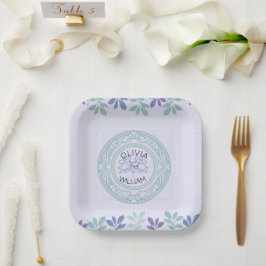 Forever Begint Hier: Een bruiloft Papieren Bordje