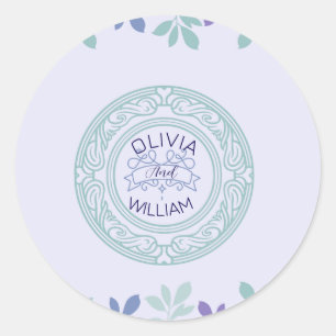 Forever Begint Hier: Een bruiloft Ronde Sticker