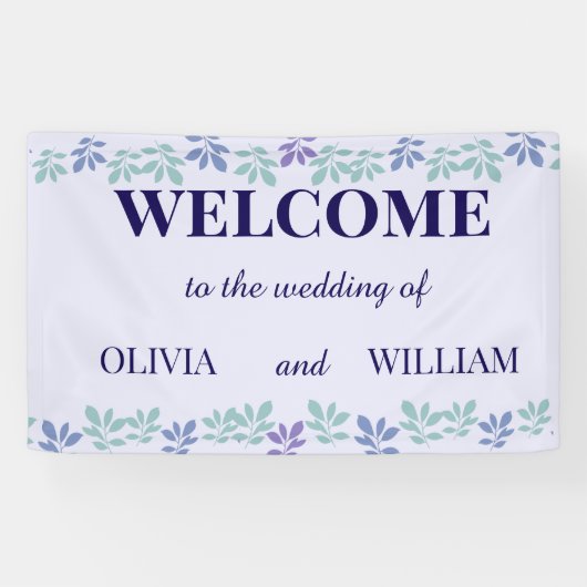 Forever Begint Hier: Een bruiloft Spandoek (Horizontaal)