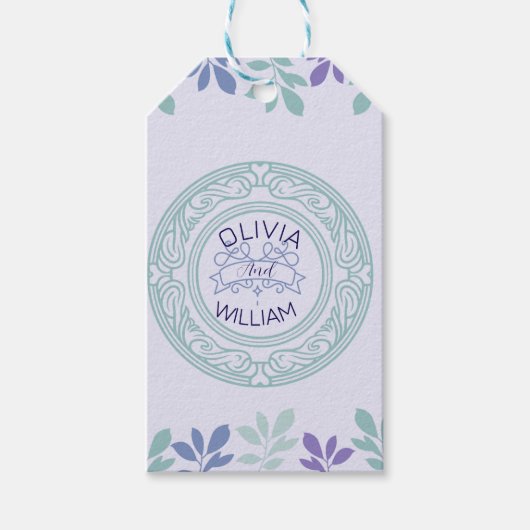 Forever Begint Hier: Een Huwelijksuitnodiging Cadeaulabel (Voorkant)