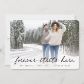 Forever begint hier | Foto-Verloving Aankondiging (Voorkant)