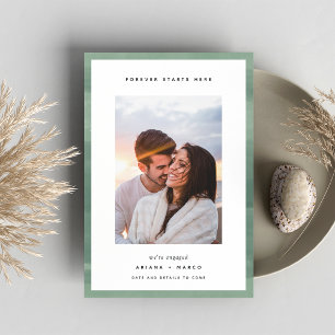 Forever begint hier Foto-Verloving Aankondiging