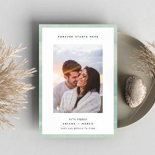 Forever begint hier Foto-Verloving Aankondiging