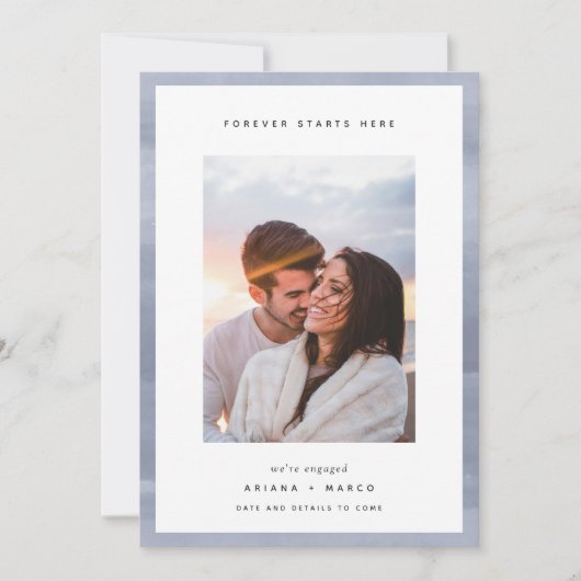 Forever begint hier | Foto-Verloving Aankondiging (Voorkant)