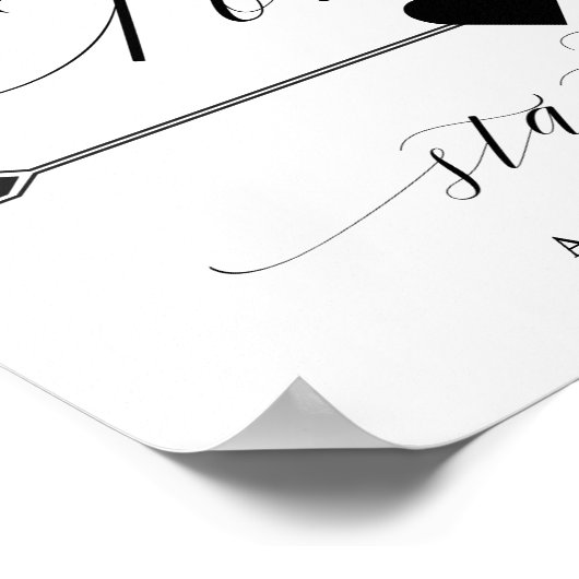 Forever begint hier met Calligrafie Pijl-rechts Poster (Hoek)