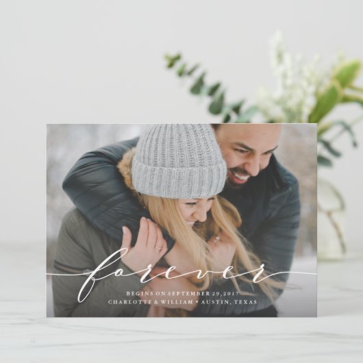 Forever begint sparen de Aankondiging van de Foto  (Staand voorkant)