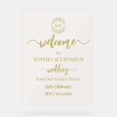 Forever begint vandaag Gold Minimal Welcome Froste Acryl Bord (Voorkant)