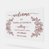 Forever begint vandaag Maroon Minimal Welcome Acryl Bord (Hoek)