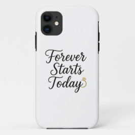 Forever Begint Vandaag - Romantisch Trouwcitaat T- Case-Mate iPhone Case