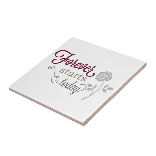 Forever begint vandaag tegeltje (Zijkant)