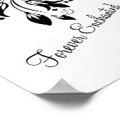 Forever betoverd ~ Moon Love Girl ~ Flower Tree Poster (Hoek)