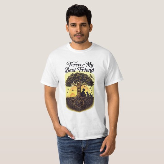 Forever Bond Paw Print  Pet Lover T-shirt (Voorkant volledig)