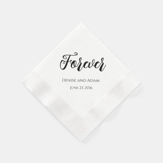 Forever bruiloft Reception Cocktail Napkins Servet (Hoek)