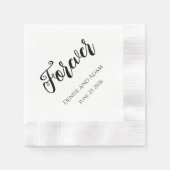Forever bruiloft Reception Cocktail Napkins Servet (Voorkant)