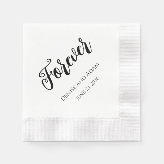 Forever bruiloft Reception Cocktail Napkins Servet (Voorkant)