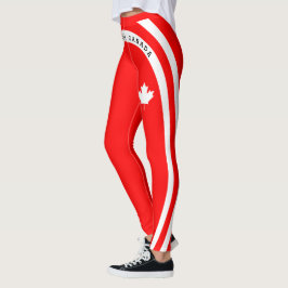FOREVER CANADA (witte esdoorn op rood) Leggings