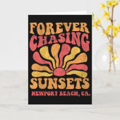 Forever Chasing Sunsets Newport Beach California 7 Kaart (Gele Bloem)