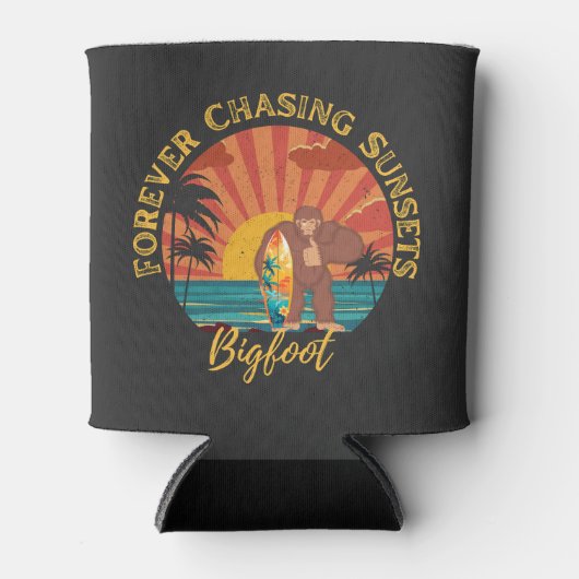 Forever Chasing Zonsondergangen Bigfoot Surfing Zw Blikjeskoeler (Voorkant)