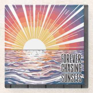 Forever Chasing Zonsondergangen Onderzetter