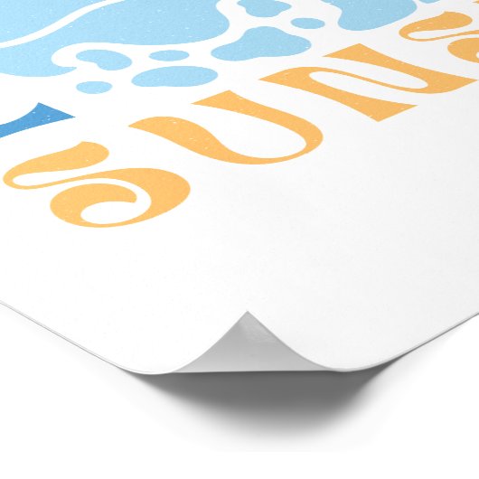 "Forever Chasing Zonsondergangen" Retro Sunset Bea Poster (Hoek)