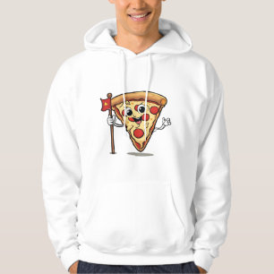 "Forever Cheesy: Fun Cartoon Pizza Slice T-Shirt D
