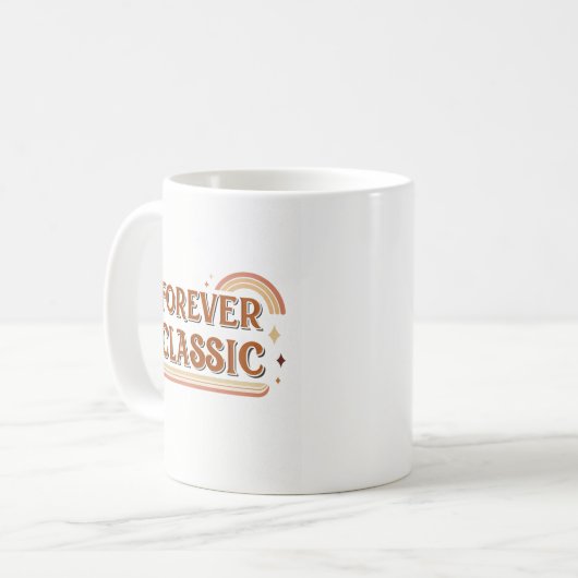Forever Classic – Minimal Retro Typography iMug Koffiemok (Voorkant links)